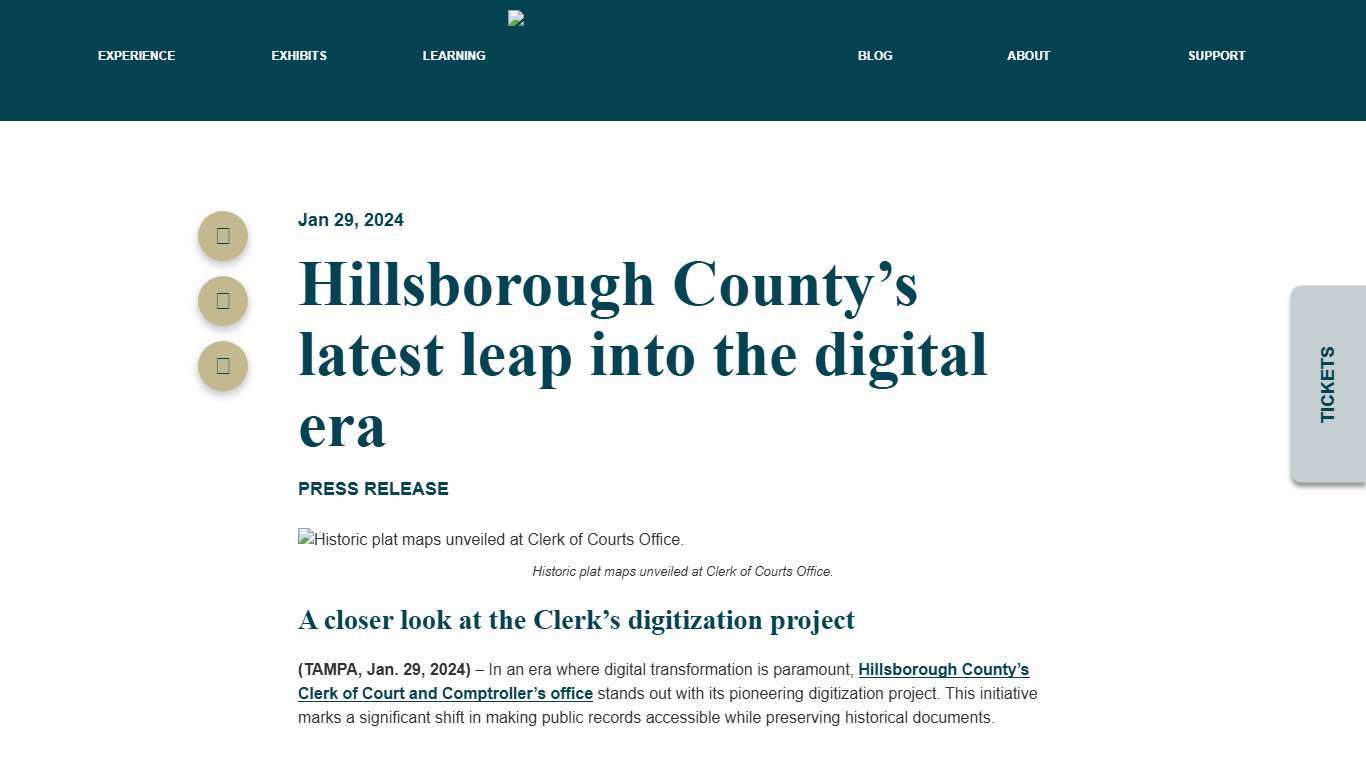 Hillsborough County's latest leap into the digital era | Tampa Bay History Center