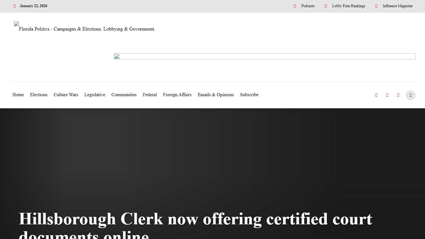 Hillsborough Clerk now offering certified court documents online